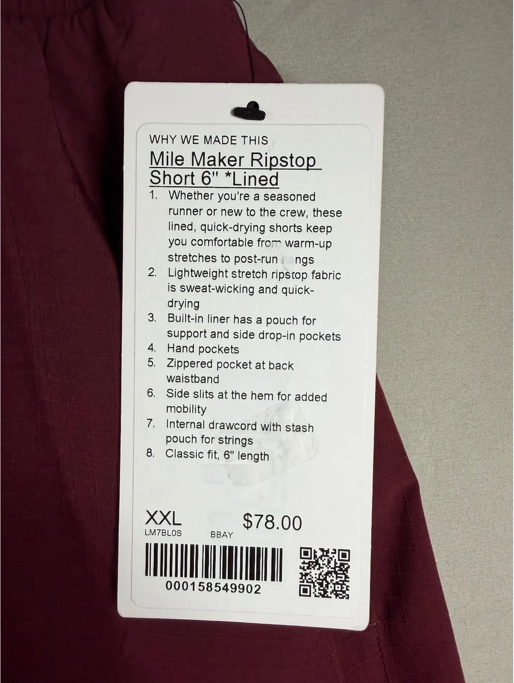 Lululemon Mile Maker Ripstop Lined Running Shorts 6